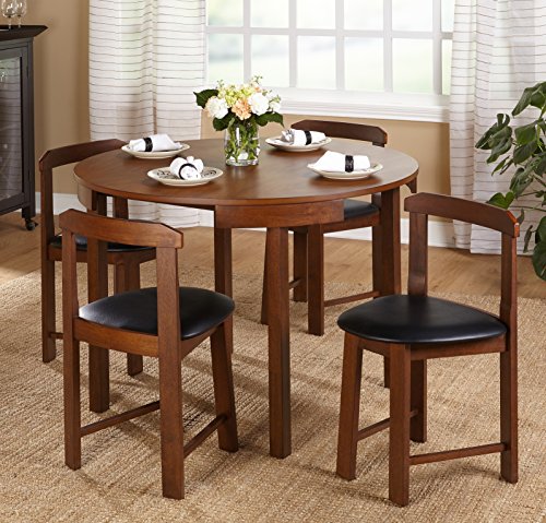 Target Marketing Zuma Walnut 5-Piece Round Dining Set