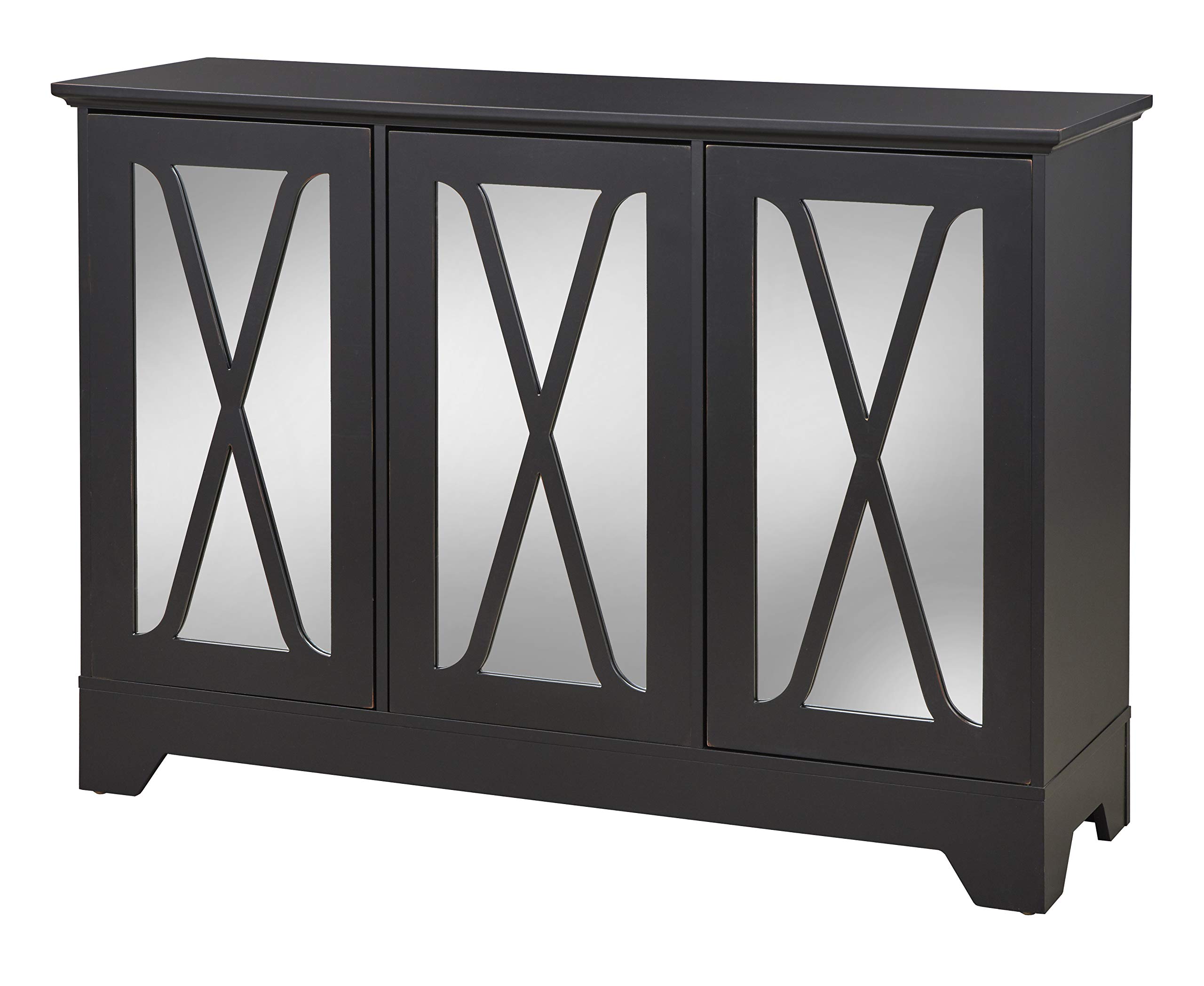 Target Marketing Systems Black Buffet Console with Mirror