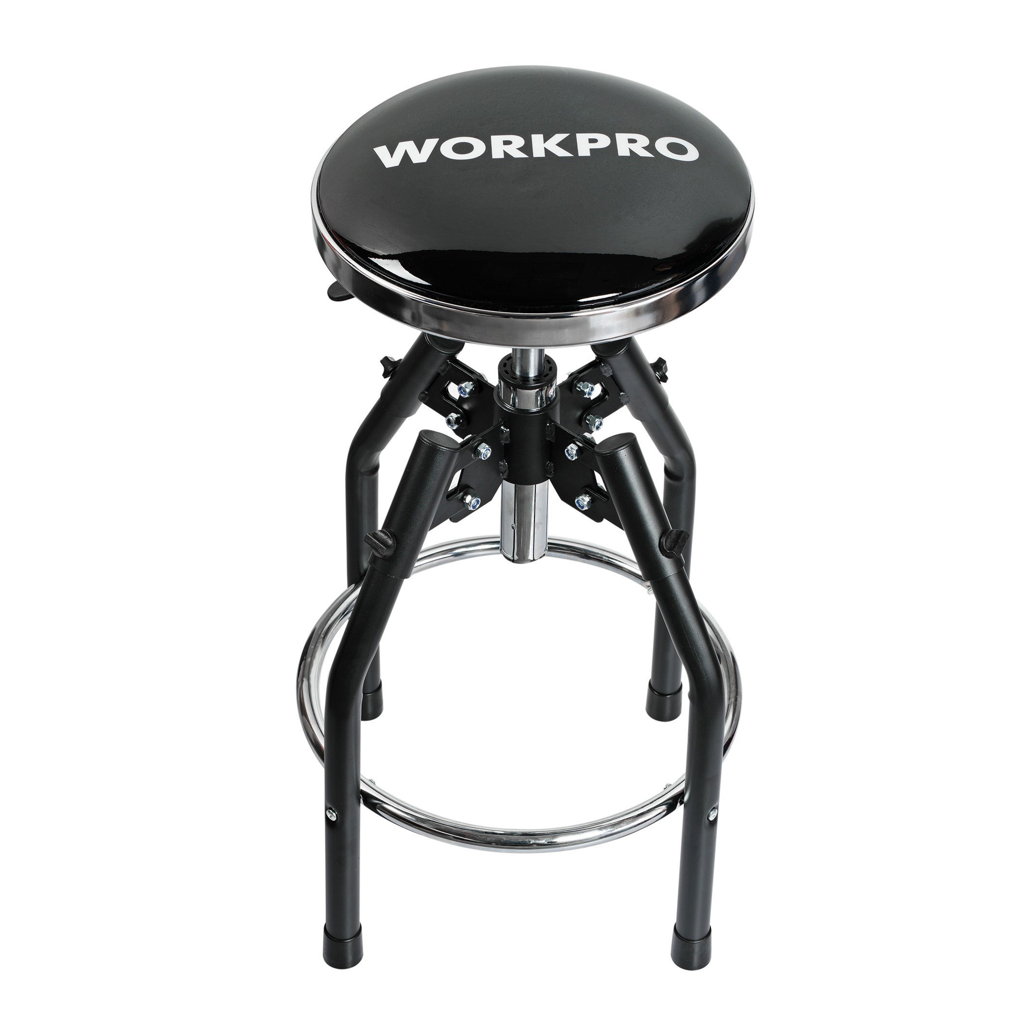 330-Pound Capacity Adjustable Hydraulic Shop Stool, Black